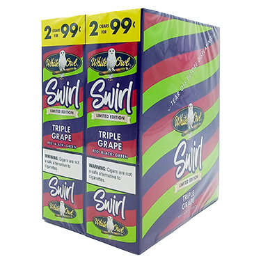 White Owl Cigarillos Swirl Triple Grape 30ct 