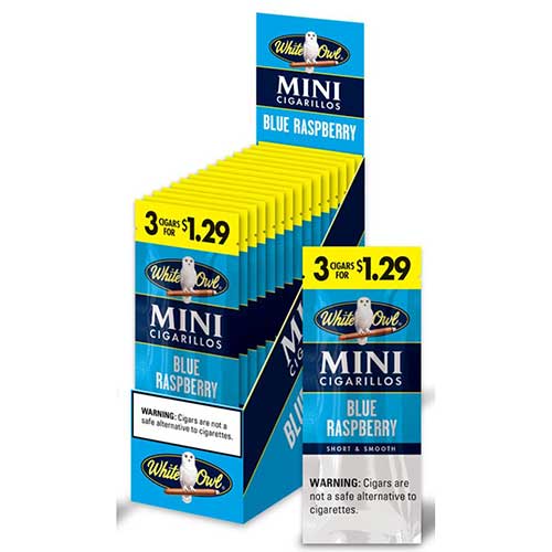 White Owl Mini Cigarillos Blue Raspberry 15ct 