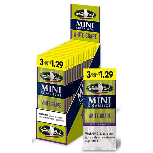 White Owl Mini Cigarillos White Grape 15ct 