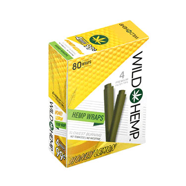 Wild Hemp Wraps Honey Lemon 20 Packs of 4 