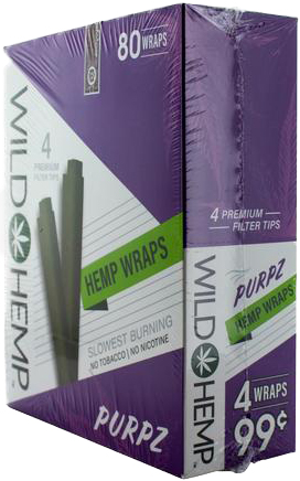 Wild Hemp Wraps Purpz 20 Packs of 4 