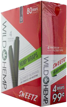 Wild Hemp Wraps Sweetz 20 Packs of 4 