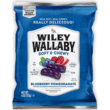 Wiley Wallaby Blueberry Pomegranate Licorice 4oz Bag 