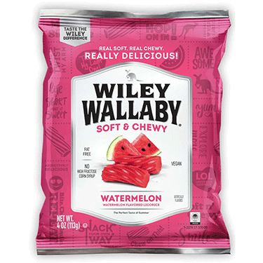 Wiley Wallaby Watermelon Licorice 4oz Bag 