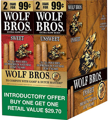 Wolf Bros Sweet and Unsweet Cigarillos Combo 