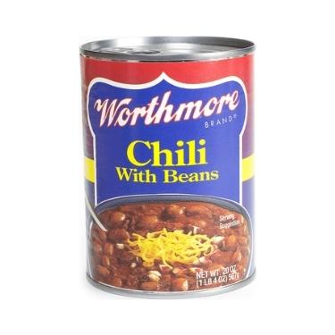 Worthmore Chili with Beans 20 Ounce Can 