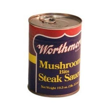 Worthmore Mushroom Bits Steak Sauce 19.5 Oz 