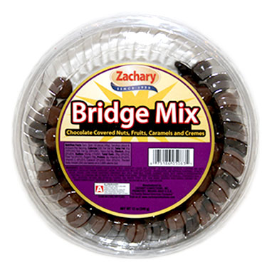 Zachary Chocolate Bridge Mix 12oz Tub 