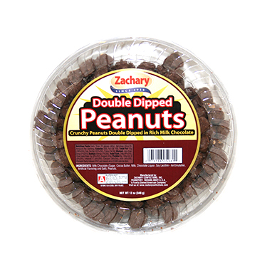 Zachary Double Dipped Peanuts 12oz Tub 