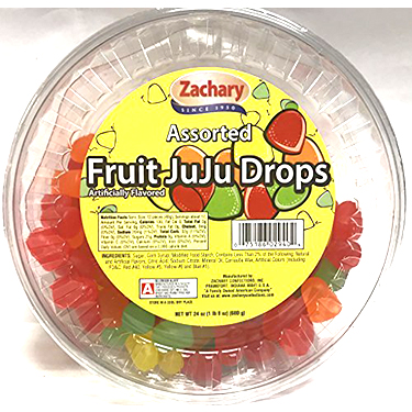 Zachary Assorted Fruit Jujus 24oz Tub 