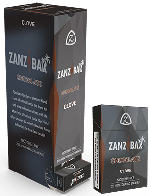 Zanzibar Chocolate Herbal Clove Smokes 