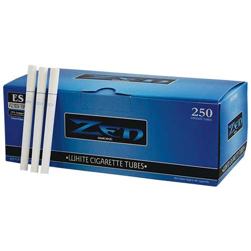 Zen Cigarette Tubes White 100s 250ct Box 