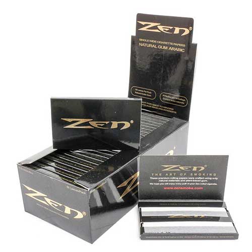 Zen Single Wide Rolling Papers 25ct Box 