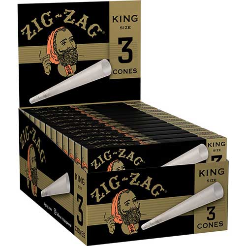 Zig Zag Cones King Size 24 Packs of 3 