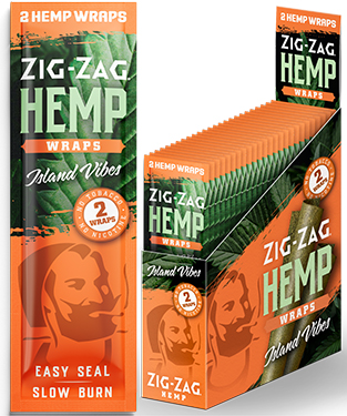 Zig Zag Hemp Wraps Island Vibes 25 Packs of 2 