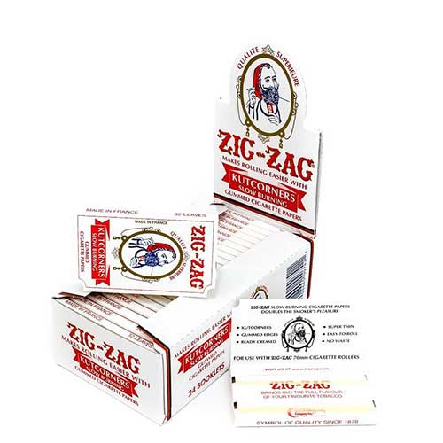 Zig Zag Kutcorners Slow Burning Rolling Papers 24ct Box 