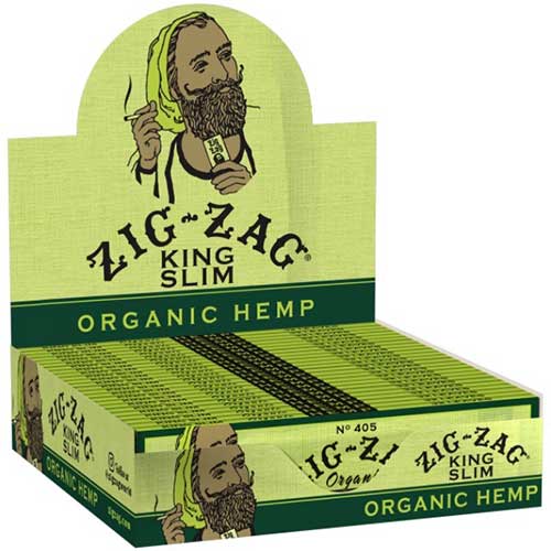 Zig Zag Organic Hemp King Rolling Papers 24ct Box 