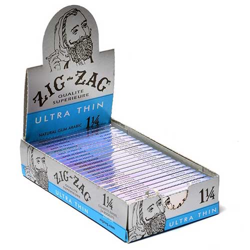 1.25 * 1 1/4 50 Packs Zig Zag Ultra Thin rolling papers Blue BLUE #227 