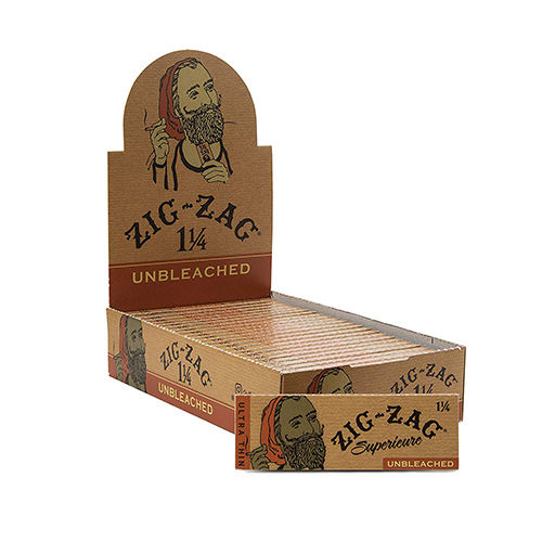 Zig Zag Unbleached 1.25 Rolling Papers 24ct Box 