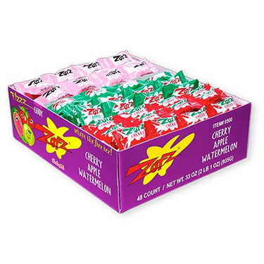 Zotz Fizz Power Candy Cherry Apple and Watermelon 48ct Box 