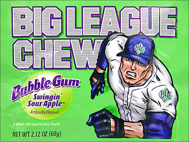 Big League Chew Swingin Sour Apple 12ct Box 