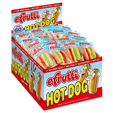 eFrutti Gummi Hot Dog 60ct Box 