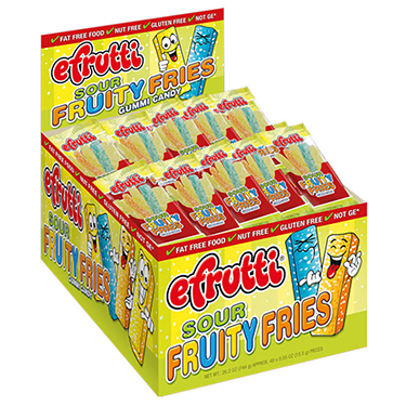 eFrutti Gummi Sour Fruity Fries 48ct Box 