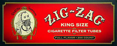 Zig Zag Cigarette Tubes Full Flavor King Size 200ct Box 