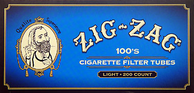 Zig Zag Cigarette Tubes Light 100 200ct Box 