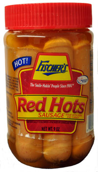 Fischers Red Hots Sausage 9oz Jar 