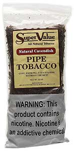 Super Value Natural Cavendish Pipe Tobacco 12oz Bag 