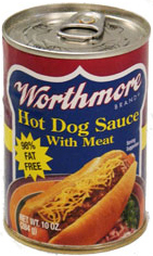 Worthmore Hot Dog Sauce w Meat 10 Ounce Can 